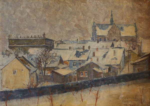 Image - Yuliian Butsmaniuk: Cityscape of Zhovkva.